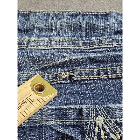 HIPSTAR Jeans Women's 36x31 Blue Medium Wash Boot Cut Flare Denim Jeans - Picture 13 of 15